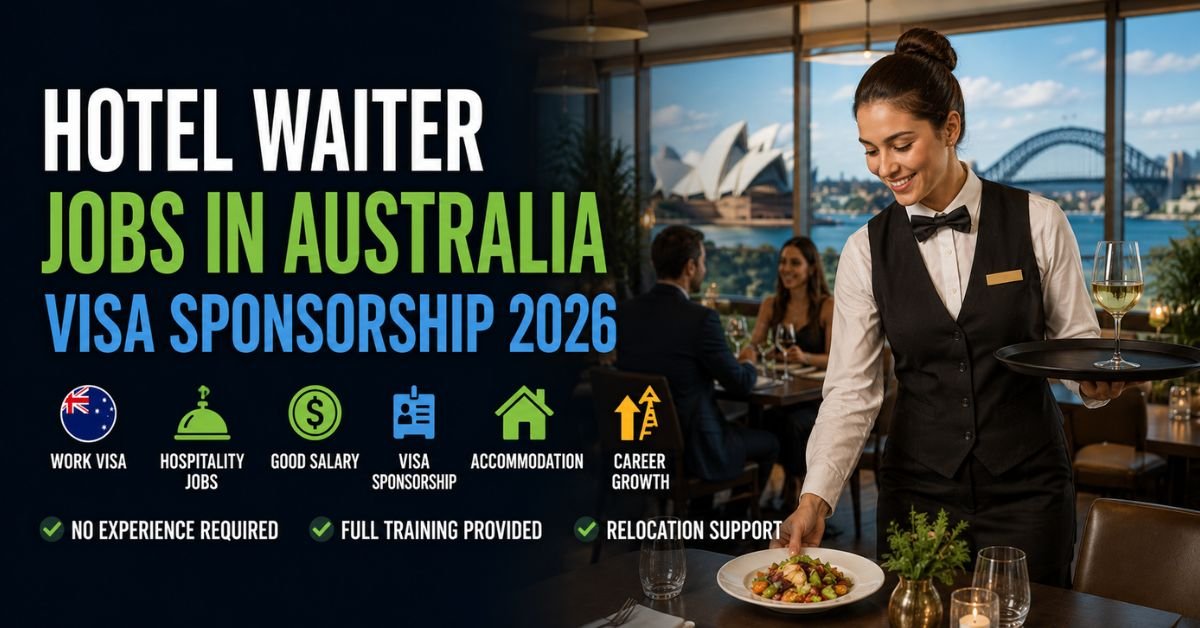 Hotel Waiter Jobs in Australia With Visa Sponsorship